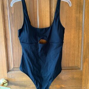 NWT Roxy Black Cut-Out One Piece Swimsuit XL